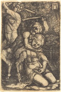 Dwóch satyrów walczących o nimfę autorstwa Albrecht Altdorfer