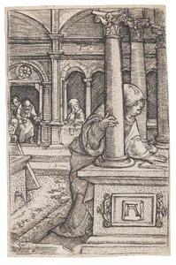 Matka Boża szukająca dwunastoletniego Jezusa w świątyni, ok. godz. 1519. autorstwa Albrecht Altdorfer