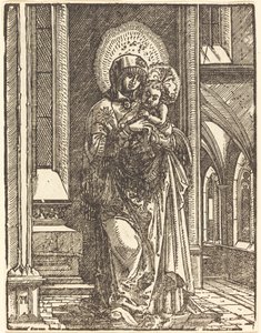 Dziewica z Dzieciątkiem w kościele autorstwa Albrecht Altdorfer