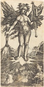 Skrzydlata kobieta na gwieździe autorstwa Albrecht Altdorfer