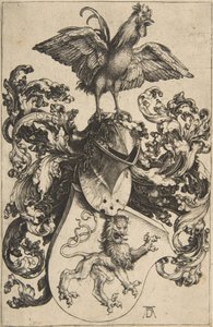 37 Herb z lwem i kogutem autorstwa Albrecht Dürer
