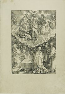 Wniebowzięcie i Koronacja Dziewicy, z Życia Dziewicy autorstwa Albrecht Dürer