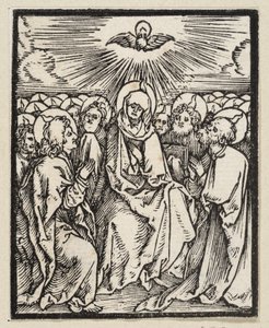 Zesłanie Ducha Świętego (z: Postilla, 43 drzeworyty) autorstwa Albrecht Dürer
