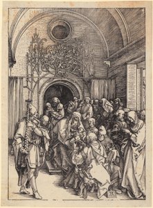 Obrzezanie Chrystusa, arkusz 11 z cyklu „Życie Maryi” autorstwa Albrecht Dürer