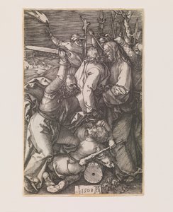 Zdrada Chrystusa, z cyklu „Pasja wyryta” autorstwa Albrecht Dürer
