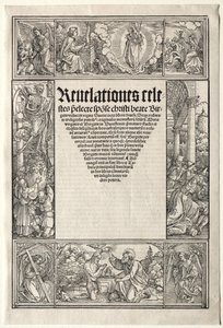 Ramka - z Chrztem Chrystusa. autorstwa Albrecht Dürer