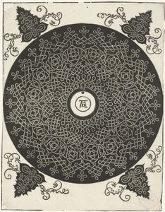 Przykład haftu z okrągłą tarczą autorstwa Albrecht Dürer