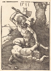 Kain zabija Abla, 1511. autorstwa Albrecht Dürer