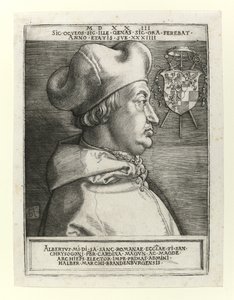 Kardynał Albert Brandenburgii, 1523 autorstwa Albrecht Dürer