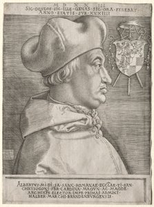 Kardynał Albrecht Brandenburgii – Wielka płyta autorstwa Albrecht Dürer