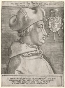 Kardynał Albrecht Brandenburgii - Wielka płyta, 1523. autorstwa Albrecht Dürer