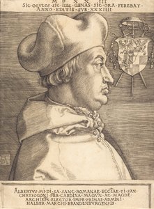 Kardynał Albrecht brandenburski Wielki Kardynał, 1523. autorstwa Albrecht Dürer