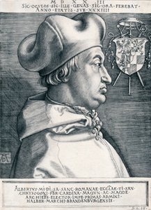 Kardynał Albrecht Brandenburgii Wielki Kardynał, 1523 1906 autorstwa Albrecht Dürer