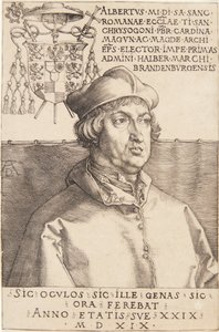 kardynał Albrecht Brandenburgii; lub Mały Kardynał autorstwa Albrecht Dürer
