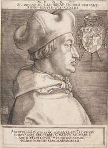 kardynał Albrecht Brandenburgii; czy wielki kardynał autorstwa Albrecht Dürer