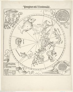 Niebiańska mapa południowego nieba (Imagines coeli meridionalis) autorstwa Albrecht Dürer