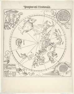 Niebiańska mapa południowego nieba (Imagines coeli meridionalis) autorstwa Albrecht Dürer