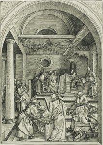 Chrystus wśród lekarzy, z Życia Dziewicy autorstwa Albrecht Dürer