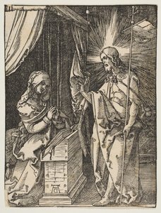 Chrystus ukazujący się swojej Matce, z Małej męki, ca. 1510. autorstwa Albrecht Dürer