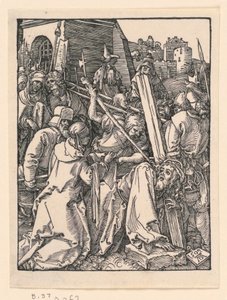 Chrystus niosący krzyż, z serii Mała pasja autorstwa Albrecht Dürer