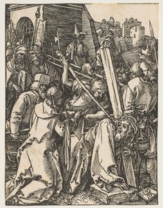 Chrystus niosący krzyż, z Małej męki, ca. 1509. autorstwa Albrecht Dürer