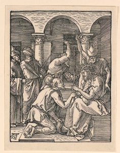 Chrystus ukoronowany cierniem, z serii Mała pasja autorstwa Albrecht Dürer