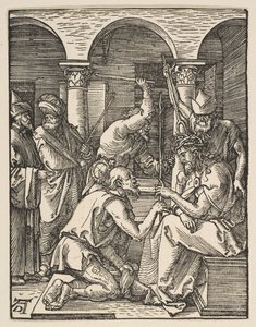 Chrystus ukoronowany cierniem, z Małej pasji, ca. 1509. autorstwa Albrecht Dürer