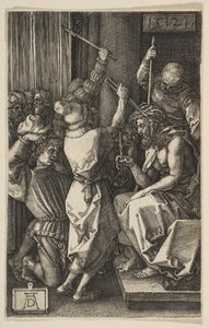 Chrystus ukoronowany cierniem, z wyrytej męki, 1512. autorstwa Albrecht Dürer