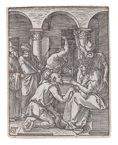 Chrystus ukoronowany cierniem, z cyklu Mała pasja, ok. 1509-1511. autorstwa Albrecht Dürer