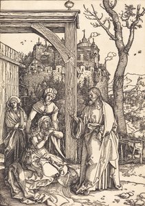 Chrystus żegnający się z Matką, c. 15041505. autorstwa Albrecht Dürer