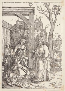Chrystus żegna się ze swoją Matką autorstwa Albrecht Dürer
