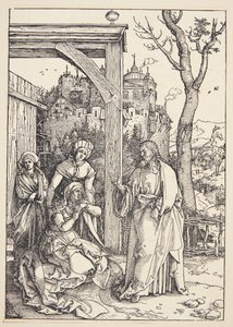 Chrystus żegna się ze swoją Matką autorstwa Albrecht Dürer
