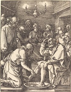 Chrystus myje stopy uczniom autorstwa Albrecht Dürer