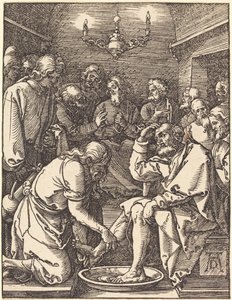 Chrystus umywa nogi uczniom autorstwa Albrecht Dürer