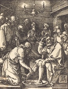 Chrystus myje stopy uczniom, 15091510. autorstwa Albrecht Dürer