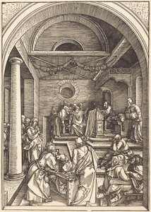 Chrystus wśród uczonych w Piśmie autorstwa Albrecht Dürer