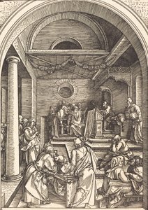 Chrystus wśród lekarzy, c. 15031504. autorstwa Albrecht Dürer
