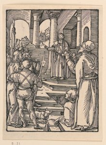Chrystus przed Piłatem, z serii Mała pasja autorstwa Albrecht Dürer