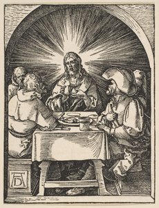 Chrystus w Emaus, z Małej pasji, ca. 1510. autorstwa Albrecht Dürer