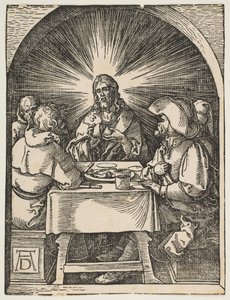 Chrystus w Emaus, z Małej pasji, ca. 1510. autorstwa Albrecht Dürer