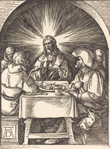 Chrystus w Emaus, prawdopodobnie ok. 15091510. autorstwa Albrecht Dürer