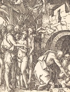 Chrystus w Otchłani, prawdopodobnie ok. 15091510. autorstwa Albrecht Dürer