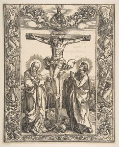 Chrystus na krzyżu między Dziewicą a św. Janem, 1516. autorstwa Albrecht Dürer
