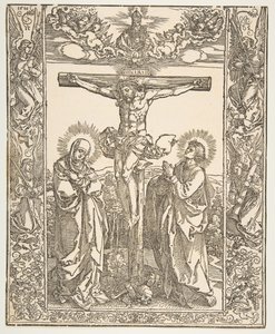 Chrystus na krzyżu między Dziewicą a św. Janem, 1516. autorstwa Albrecht Dürer
