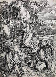 Chrystus na Górze Oliwnej, 1496-1511 autorstwa Albrecht Dürer