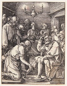 Chrystus myjący stopy św. Piotrowi autorstwa Albrecht Dürer
