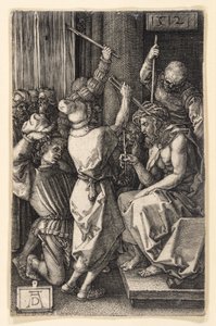 Cierniem koronowanie Chrystusa (Pasja miedziorytnicza) autorstwa Albrecht Dürer