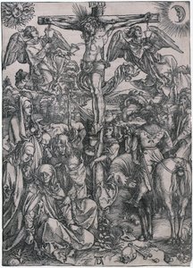 Chrystus na krzyżu, arkusz 8 z cyklu „Wielka Pasja” autorstwa Albrecht Dürer