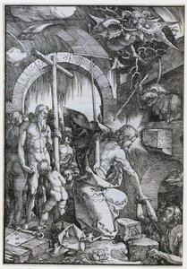 Chrystus w przedpieklu, arkusz 11 z cyklu „Wielka Pasja” autorstwa Albrecht Dürer