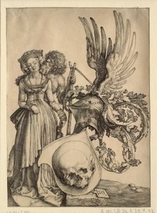 Herb z czaszką autorstwa Albrecht Dürer